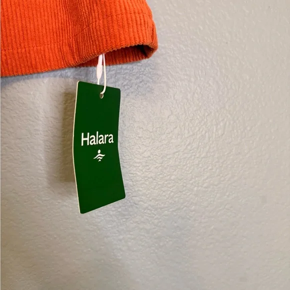 HALARA High Waisted A Line Mini Corduroy Casual Skirt in Baked Clay Size XL - Picture 8 of 10